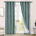 Macochico 100% Blackout Curtains Luxury Chenille Curtains for Living Room Thermal Blackout Curtains for Bedroom Hotel Banquet Classic Decor Teal Curtains with Tieback 72" Wx96 L Grommet 1 Panel