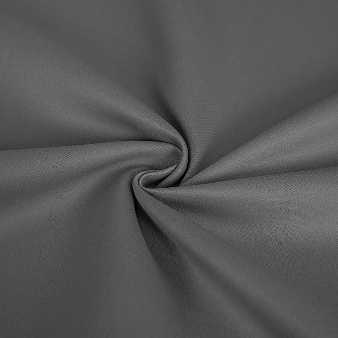 Blackout Curtains 84 Inch Length 2 Panels Set, Black Out Curtains for Bedroom 84 Inch Long, Rod Pocket Energy Saving Room Darkening Drapes for Living Room Window Light Grey(W52 x L84)