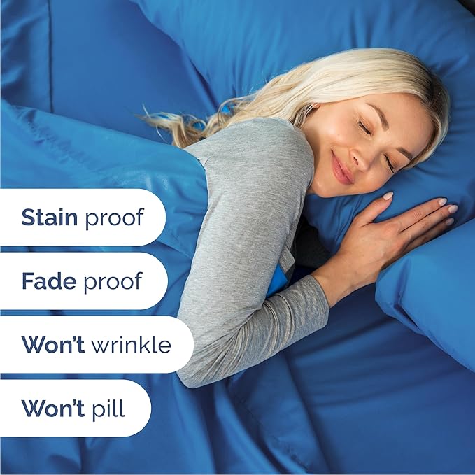 Queen 6 Piece Sheet Set - Cooling, Comfy & Breathable - Hotel Luxury Bedding, Includes Fitted Sheet for Women, Men, Kids & Teens - 1 Flat, 1 Fitted Sheet, 4 Pillowcases with Deep Pockets - Royal Blue
