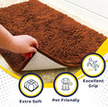 Muddy Mat® | Super Absorbent Door Mat Indoor, Microfiber Quick Dry Chenille Entryway Rug, Non-Slip Front Door Mat, Indoor Mats for Entryway, Machine Washable Pet Rug, Orange 24" x 120"