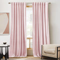 RYB HOME Velvet Closet Curtains 84 inches, Room Darkening Thermal Insulated Privacy Back Tab Drapes for Doorway Enterway, Dormitory, Blush Pink, W 42 x L 84 inches, 2 Panels Set
