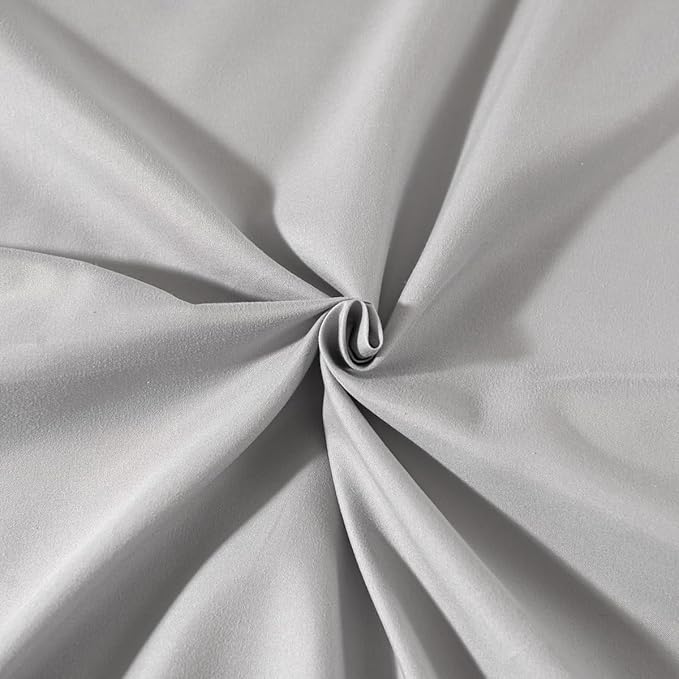 Light Grey Bed Skirt Full Size Ruffled Bed Skirt with Split Corners, Full Bed Skirt 18 Inch Drop, Full Size Bed Skirt Light Grey for Ruffled Bed Skirt with Split Corners, Bed Skirt Full Size