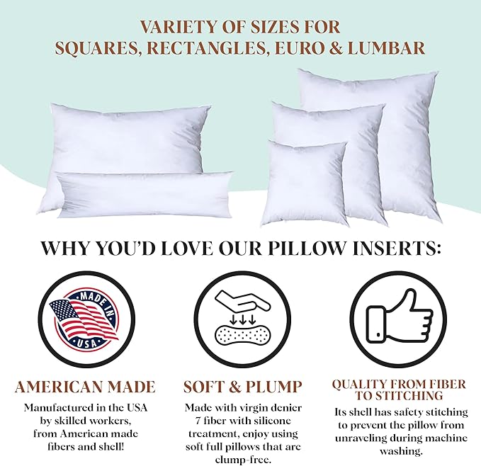 Pillowflex Synthetic Down Pillow Insert - 21x37 Down Alternative Pillow, Ultra Soft Oversized King Bed Sleeping Pillow, Large Rectangle Sham - 1 Decorative Pillow Form