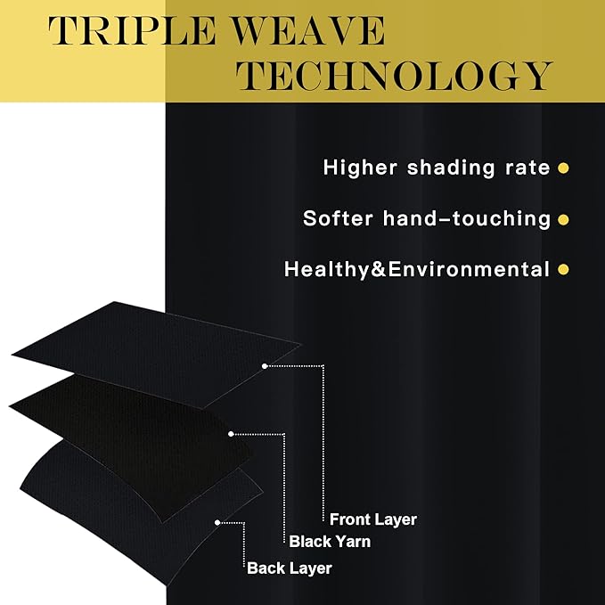 NICETOWN Black Out Sliding Door Curtain 102 inches Long, Grommet Thermal Insulated Patio Door Curtains Room Divider Drape Window Treatment for Bedroom/Living Room, W100 x L102, 1 Panel