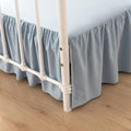 Bed Skirt King Size Ruffled Bed Skirt with Split Corners, 12 Inch Drop Dust Ruffle Bed Skirts with Platform, Gathered Style, 100% Microfiber, Grayish Blue