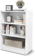 LOKO 3-Tier Open Bookcase, Modern 3-Cube Bookshelf with 18-Position Adjustable Shelves & Anti-toppling Devices, Multipurpose Cubical Display Storage Organizer for Living Room Study (1, White)