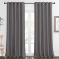 NICETOWN Blackout 118 inch Long Curtain for Living Room, Grommet Room Divider Sound Reducing Window Treatment for Sliding Glass Door/Bedroom, Gray, W66 x L118, 1 Panel