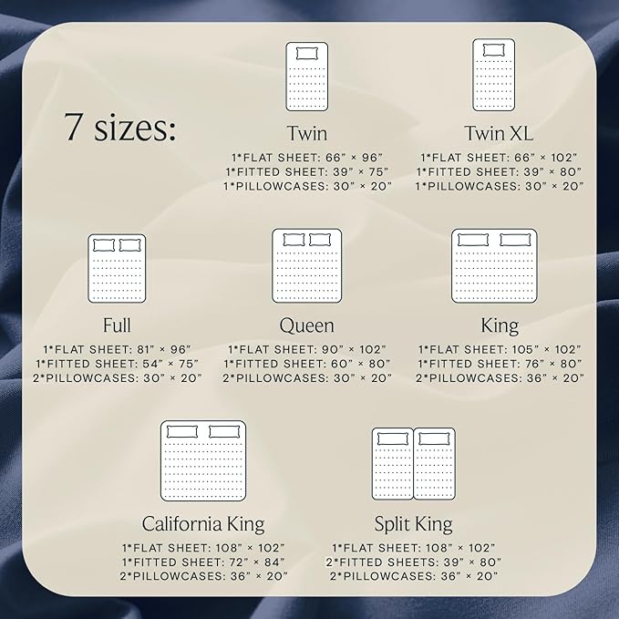 LuxClub 4 PC Full Sheet Set, Deep Pockets Wrinkle Free Cooling Bed Sheets Hotel Bedding for Women, Men, Kids & Teens, Includes 1 Fitted Sheet, 1 Flat Sheet and 2 Pillowcases-Soft Navy