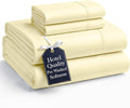 Casa Platino King Bed Sheets Set – 4 Piece Pre-Washed Set, Ultra Soft Microfiber, Breathable Cooling Fabric, Deep Pocket 15” Fitted Sheet, Hotel-Inspired King Bedding Set for Comfort - Vanilla