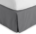 Bare Home Full XL Bed Skirt - 15-Inch Tailored Drop Easy Fit - Bed Skirt for Full Extra Long Beds - Center & Corner Pleats (Full XL, Grey)