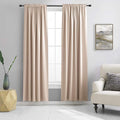 DONREN Warm Taupe Window Treatment Thermal Insulated Rod Pocket Blackout Curtains/Drapes for Bedroom(Rose Tan,Set of 2 Panels,42 by 84 Inch Length)