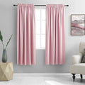DONREN Pink Room Darkening Curtains for Bedroom Girls - Home Decoration Privacy Protection Thermal Insulated Blackout Window Drape with Rod Pocket (Set of 2 Panels,52 x 72 Inch)