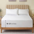 LuxClub 5 PC Extra Deep Pocket Split King Sheet Set, Wrinkle Free Cooling Bed Sheets Hotel Bedding for Women, Men, Includes 1 Fitted Sheet, 1 Flat Sheet and 2 Pillowcases-White