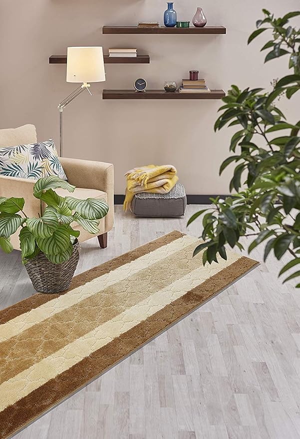 31 Ft Extra Long Beige Kitchen Hallway Runner Rug, Non-Slip Washable 26" X 31' Rubber Backed Carpet, Custom Size Floor Mat for Entryway Stairs Bedroom Bathroom