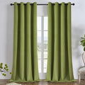 Joydeco Moss Green 100% Blackout Curtains 96 Inch 2 Panels, Luxury Thermal Green Velvet Curtains for Bedroom Living Room, Soundproof Blackout Window Drapes, Grommet Top (52W x 96L)
