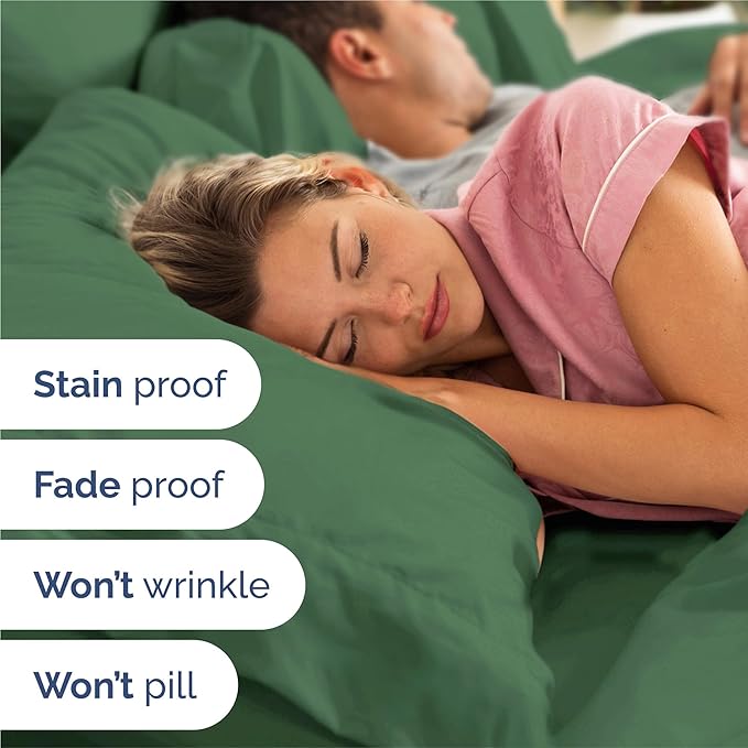 Queen 6 Piece Sheet Set - Cooling, Comfy & Breathable - Hotel Luxury Bedding, Includes Fitted Sheet for Women, Men, Kids and Teens - 1 Flat, 1 Fitted Sheet, 4 Pillowcases with Deep Pockets - Emerald