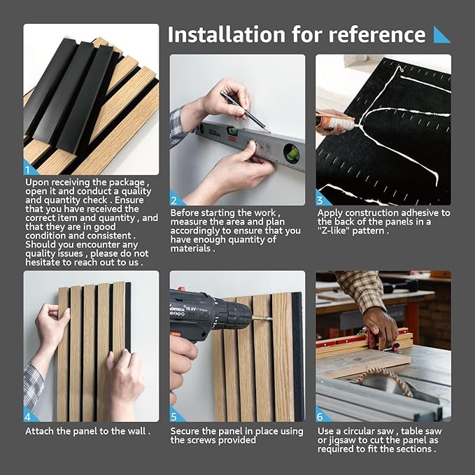 Art3d 4pcs-107 x 8in Slat Acoustic Panel for Wall and Ceiling, 3D Fluted Sound Absorbing Panel with Wood Finish, Walnut
