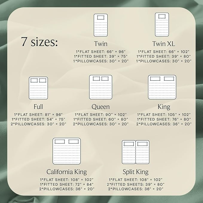 LuxClub 3 PC Twin Sheet Set, Deep Pockets Wrinkle Free Cooling Bed Sheets Hotel Bedding for Women, Men, Kids & Teens, Includes 1 Fitted Sheet, 1 Flat Sheet and 1 Pillowcase-Silky Soft Tree Moss Green