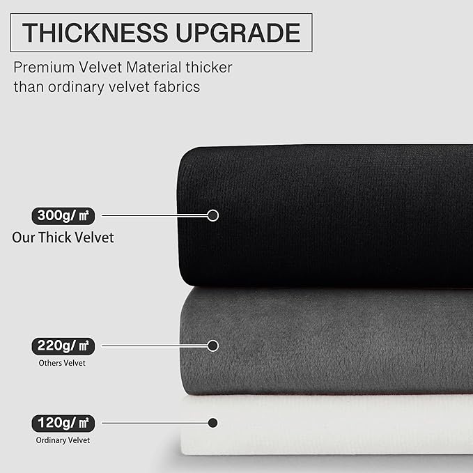 StangH Camel Beige Curtains 90 inches Long Luxury Soft Velvet Thermal Insulated Privacy Assured Curtain Panels for Sliding Door Dining Room Closet, W42 x L90, 2 Panels