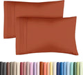 Queen Pillow Cases Set of 2 - Ultra Soft Hotel Quality Pillowcase Covers - Comfy Cozy Bedding for Women, Men, Kids & Teens - Machine Washable Pillow Protectors - 2 Pieces Set - Queen Size Terracotta