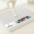 Muddy Mat® Original Dog Door Mat for Muddy Paws, Super Absorbent Microfiber, Non-Slip Washable Pet Rug, Quick Dry Chenille Entryway Carpet, Machine Washable Indoor Outdoor mat, White 48"x60"