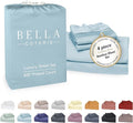 Bella Coterie Luxury Bamboo Viscose Full Size Sheet Set | 100% Organically Grown | Ultra Soft | Cooling for Hot Sleepers | 18" Deep Pocket [Coastal Blue]