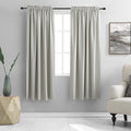 DONREN Light Grey Blackout Curtains for Bedroom -Thermal Insulated Window Treatment Rod Pocket Curtain Drapes (52 W X 72 L,Set of 2 Panels)