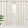 YoungsTex Natural Linen Curtains 63 Inch Length 2 Panels for Living Room, Light Filtering Drapes Semi Sheer with Grommet No See Through Privacy for Bedroom, 52 X 63 Inch
