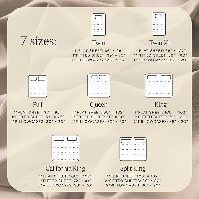 LuxClub 4 PC King Sheet Set, Deep Pockets Wrinkle Free Cooling Bed Sheets Hotel Bedding for Women, Men, Includes 1 Fitted Sheet, 1 Flat Sheet and 2 Pillowcases-Silky Soft Light Khaki