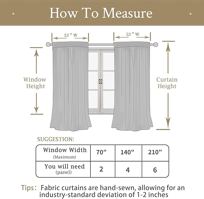 LAMIT Beige Velvet Curtains 90 Inches for Living Room, Elegant Thermal Insulated Panels Noise Reducing Back Tab and Rod Pocket Drapes for Bedroom/Farmhouse, 2 Panels, 52 x 90 Inch