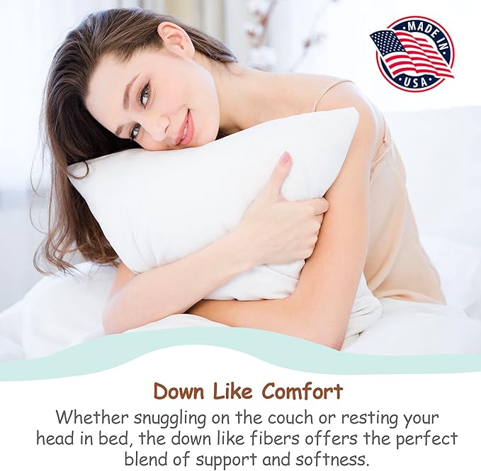 Pillowflex Synthetic Down Pillow Insert - 12x40 Down Alternative Pillow, Ultra Soft, Large Rectangle Body Sleeping Pillow, Lumbar, Long, Back - 1 Decorative Pillow Form