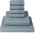 Mellanni Queen Sheet Set - 6-Piece Iconic Collection Bedding, (Including 4 Pillowcases), 16-Inch Deep Pocket, Easy Care, Extra Soft, Cooling Sheets, Brushed Microfiber - Spa Blue
