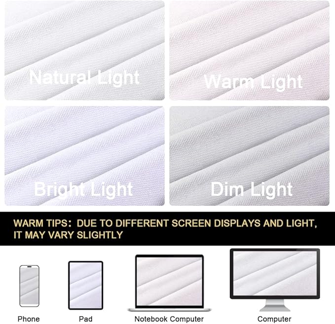 PrinceDeco Blackout Curtains 84 Inches Long Linen Blackout Curtains for Bedroom Light-Blocking Sleep Enhancers Anti-Rust Grommet Drapes with White Liner, W52 x L84 inch, Pure White