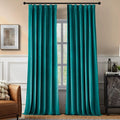 Pinch Pleated 100% Blackout Curtains for Bedroom, Teal Velvet Curtains for Living Room, Black Out Curtain 102 inch Long Room Darkening, Blackout Pinch Pleat Drapes with Hooks 2 Panels