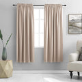 DONREN Living Room Curtain Panels,Energy Saving Thermal Insulated Room Darkening Drapes/Draperies (Warm Taupe,1 Pair,42 by 72 inch)