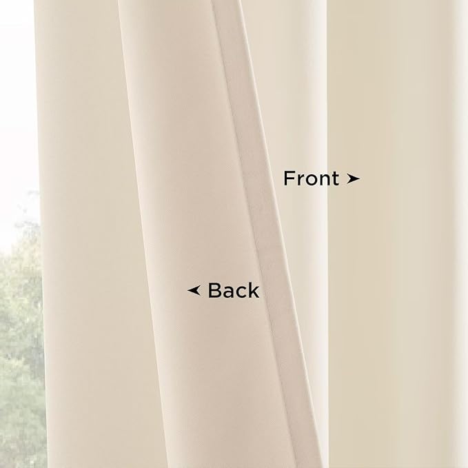 Joydeco Velvet Curtains White Blackout Curtains Thermal Insulated 108 inches Long Window Curtains Soft Room Darkening Drapes for Bedroom Living Room Elegant Rod Pocket 2 Panels Cream White