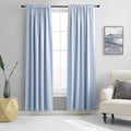 Room Darkening Curtain Panels - Boy's Room Drapes with Rod Pocket,Energy Smart Thermal Insulated Window Treatment Curtains(Baby Blue,52 W x 90 inches L,2 Panels)