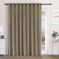 Macochico Extra Wide 100% Blackout Chenille Curtains 100" Wx96 L Thermal Drapes for Sliding Door Living Room Bedroom Auditorium Hotel Palm Curtains Grommet Top with Tieback Classic 1 Panel