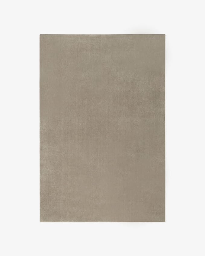 Hand-Tufted Wool Rectangle Area Rug – Soft Premium Wool Carpet for Living Room, Bedroom & Home Décor – 10X14 ft| Warm Grey – Durable, Non-Slip Backing, Handcrafted Rug