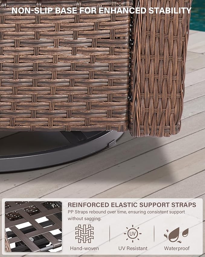 Belord Luxury Patio Furniture Set with Fire Pit Table - Outdoor Swivel Rocker Chairs Set of 4 with 30 inch Propane Fire Table for Patio Conversation and Cozy Outdoor Gatherings