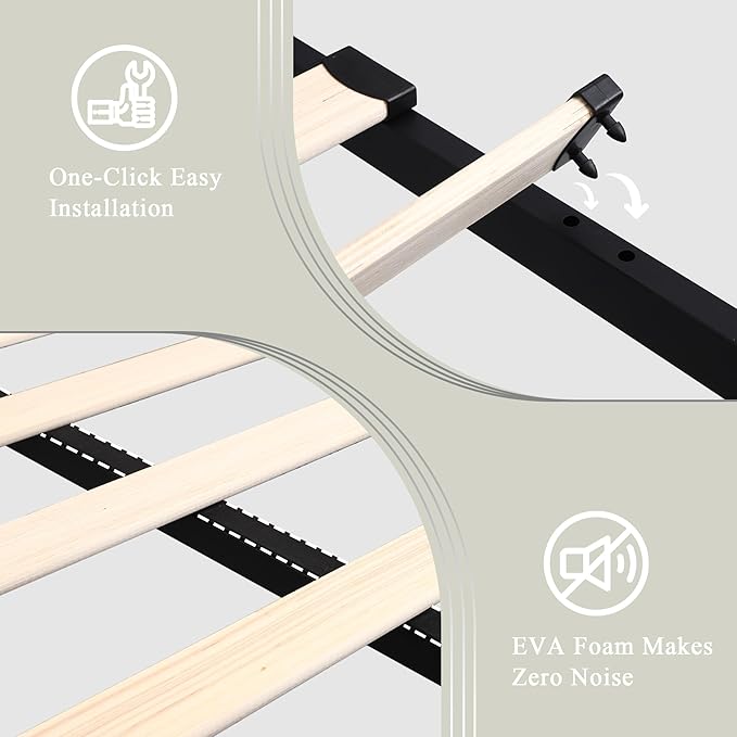 iPormis Full Size Bed Frame with 4 Storage Drawers, Upholstered Platform Bed Frame with Type-C & USB Ports, Wingback Storage Headboard, Solid Wood Slats, No Box Spring Needed, Dark Gray