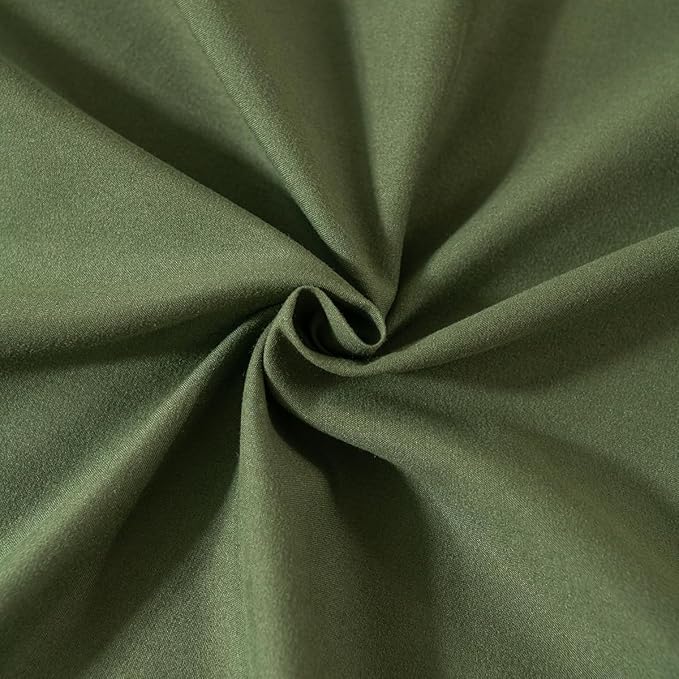 TSUTOMI Green Bed Skirt Full Size Ruffled Bed Skirt with Split Corners, Full Bed Skirt 12 Inch Drop, Full Size Bed Skirt Green for Ruffled Bed Skirt with Split Corners, Bed Skirt Full Size