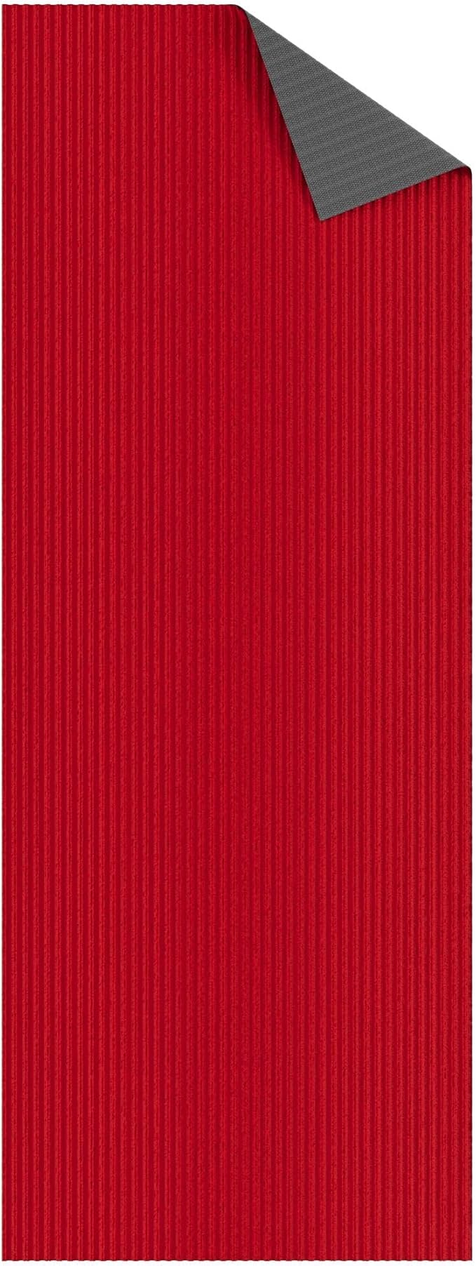 Ottomanson 2'7" x 21' Hallway Runner with Scraper Pile Extra Durable Non-Slip Rug Mat for Indoor & Outdoor Use - Ideal for Kitchen, Entryway, Patio & Garage - High-Traffic Carpet, Red