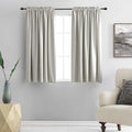 DONREN 45 Inch Length Curtains Light Gray Blackout Curtains Drapes- All Season Thermal Insulated Rod Pocket Blackout Curtain Panels for Kids Room,2 Panels,Grey