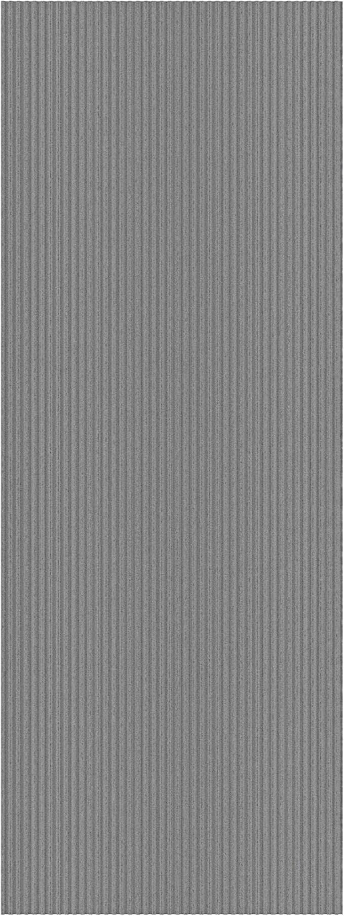 Ottomanson 3'11" x 18' Hallway Runner with Scraper Pile - Extra Durable Non-Slip Rug Mat for Indoor & Outdoor Use - Ideal for Kitchen, Entryway & Garage - High-Traffic Carpet, Gray