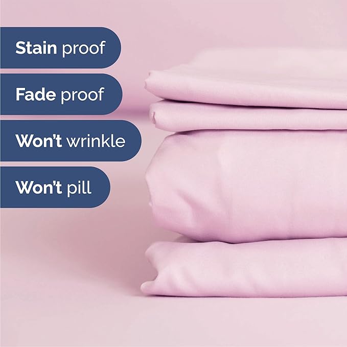 Queen 6 Piece Sheet Set - Cooling, Comfy & Breathable - Hotel Luxury Bedding, Includes Fitted Sheet for Women, Men, Kids & Teens - 1 Flat, 1 Fitted Sheet, 4 Pillowcases with Deep Pockets - Light Pink