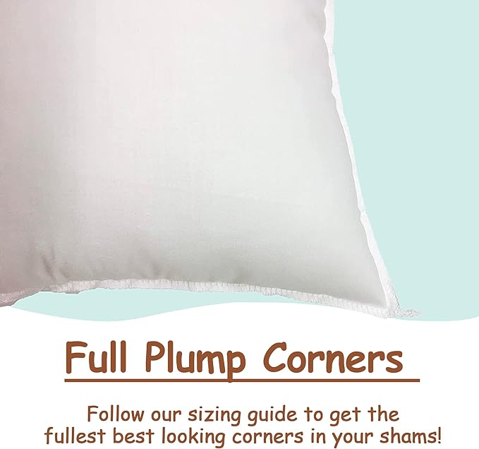 Pillowflex Synthetic Down Pillow Insert - 22x28 Down Alternative Pillow, Ultra Soft Oversized Standard Bed Sleeping Pillow, Large Rectangle Sham - 1 Decorative Pillow Form