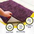 Muddy Mat® | Super Absorbent Door Mat Indoor, Microfiber Quick Dry Chenille Entryway Rug, Non-Slip Front Door Mat, Indoor Mats for Entryway, Machine Washable Pet Rug, Dark Purple 19"x30"