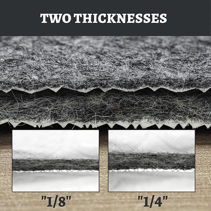 100% Waterproof Rug pad, 4x6 ft Area Rug Non-Slip Rug Pads, Carpet Pads for All Floors and finishes, Felt pad for Hardwood Floors, Keep Carpets in Place Soft and Secure