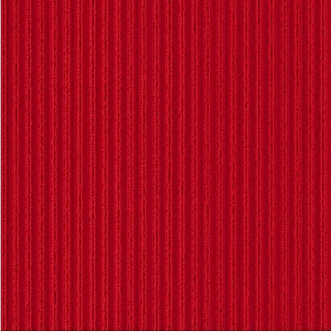 Ottomanson 6'6" x 36' Hallway Runner with Scraper Pile Extra Durable Non-Slip Rug Mat for Indoor & Outdoor Use - Ideal for Kitchen, Entryway, Patio & Garage - High-Traffic Carpet, Red